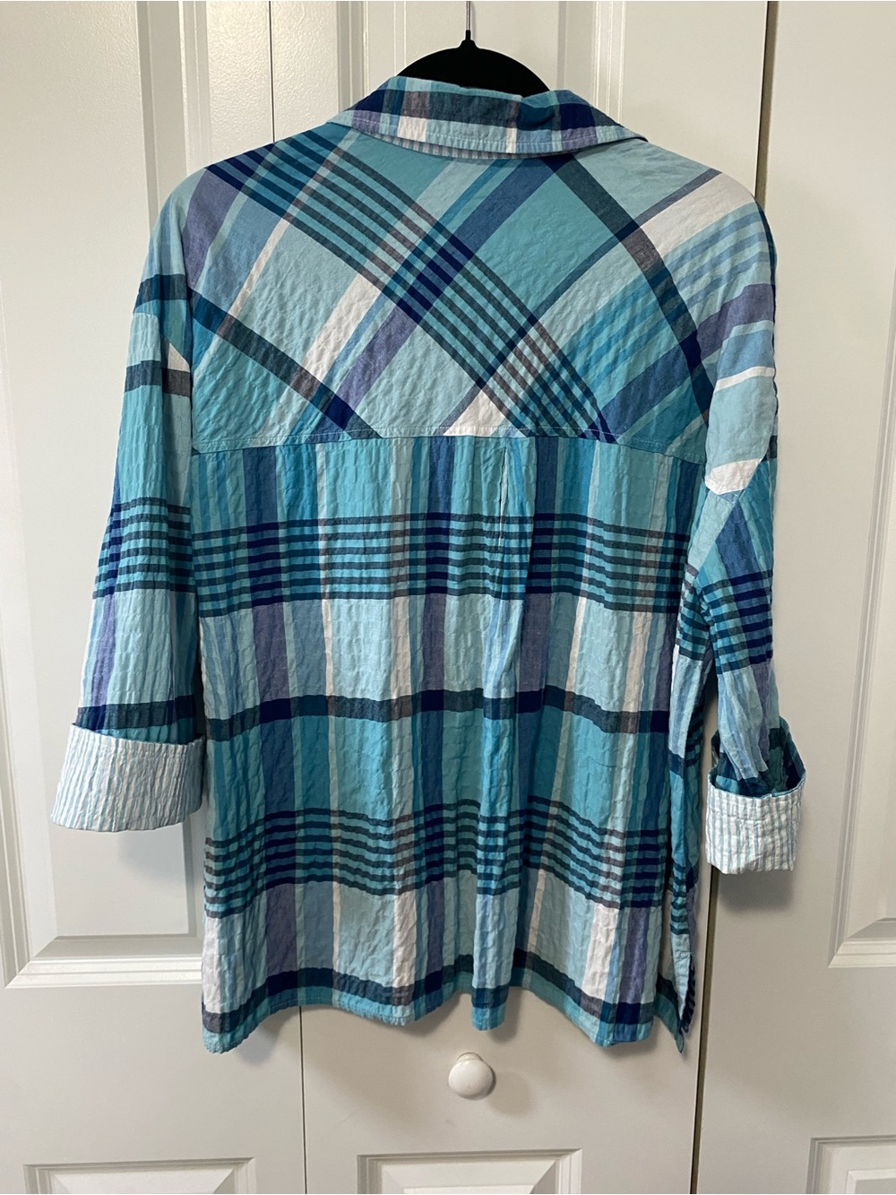 Habitat Clothes To Live In Blue Plaid Button Shirt - Picture 5 of 9